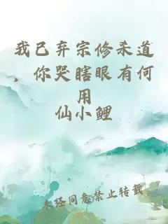 我已棄宗修殺道，你哭瞎眼有何用